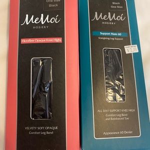 Set of black knee high socks